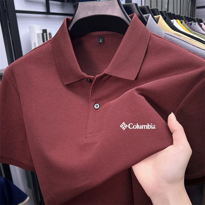 Cotton100% Men's Summer Luxury High Quality Short Sleeves Polo Shirt Letter Printing 25colors Brand T-Shirt Business Men's Wear
