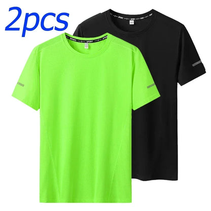 6XL 8XL Large Plus Size Men T Shirts Quick Dry Short Sleeve T Shirt Gym Jerseys Fitness Trainer Running T-Shirt Sportswear