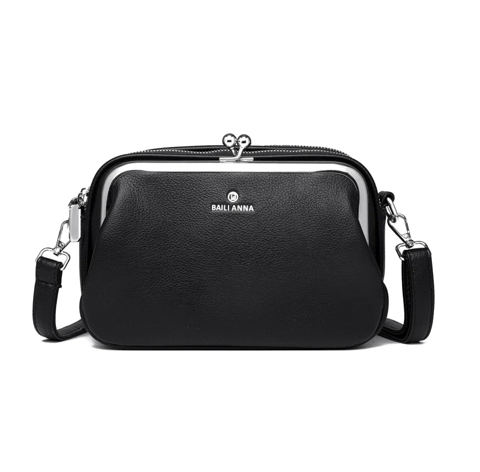 Elegant Shoulder Bag for Women Soft Leather Crossbody Bags Designer Multiple Pockets Messenger Bag Ladies Purses and Handbags
