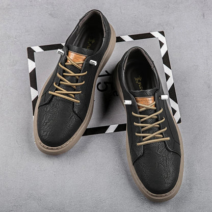 Genuine Leather Italian Casual Shoes Men's Lace Up Oxford Shoes Outdoor Jogging Shoes Office Men's Dress Shoes Large Size 36-45