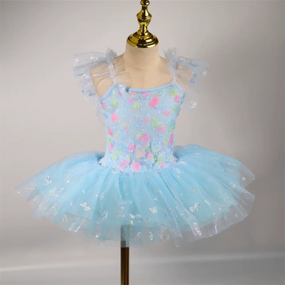 Fashion Performance Princess Dress Girls Clothes Summer Baby Ballet Leotard Vestidos Tutu Children's Ballet Skirt Dance Costume