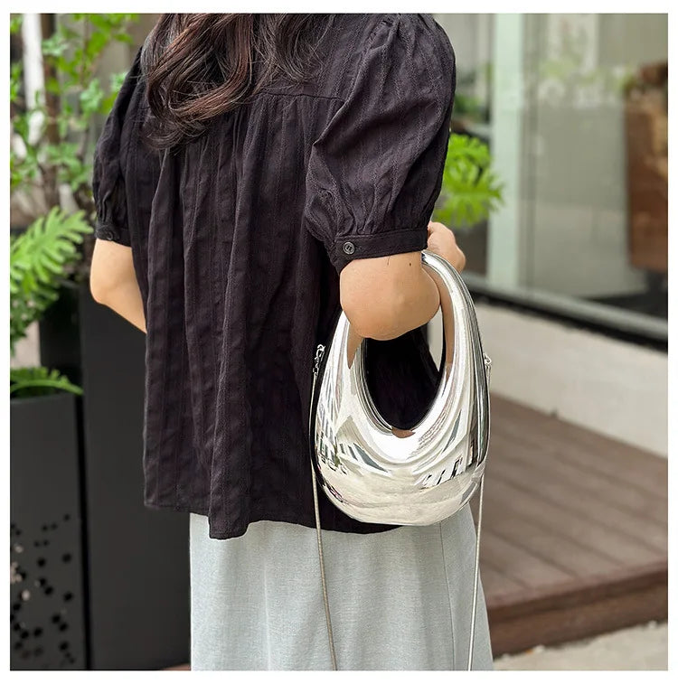 Acrylic Going Out Handbag Ins Famous Fashion Glossy Women's Dinner Bags Diagonal Span Wrist Bag Shoulder Messenger Bag