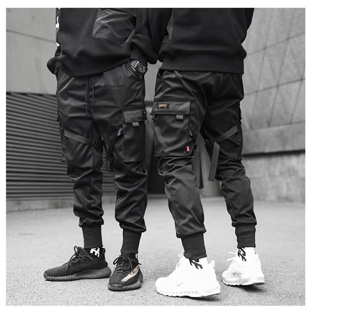 Black Hip Hop Cargo Pants Summer Versatile Fashion Brand Trousers Fashion Loose Gothic Korean Sweatpants Streetwear Males