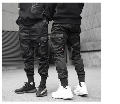 Black Hip Hop Cargo Pants Summer Versatile Fashion Brand Trousers Fashion Loose Gothic Korean Sweatpants Streetwear Males