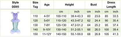 Little Girls Summer Clothing Children Ariel Mermaid Cosplay Blue Green Pink Sunshine Beach Enjoy Vacation Princess Ruffles Dress