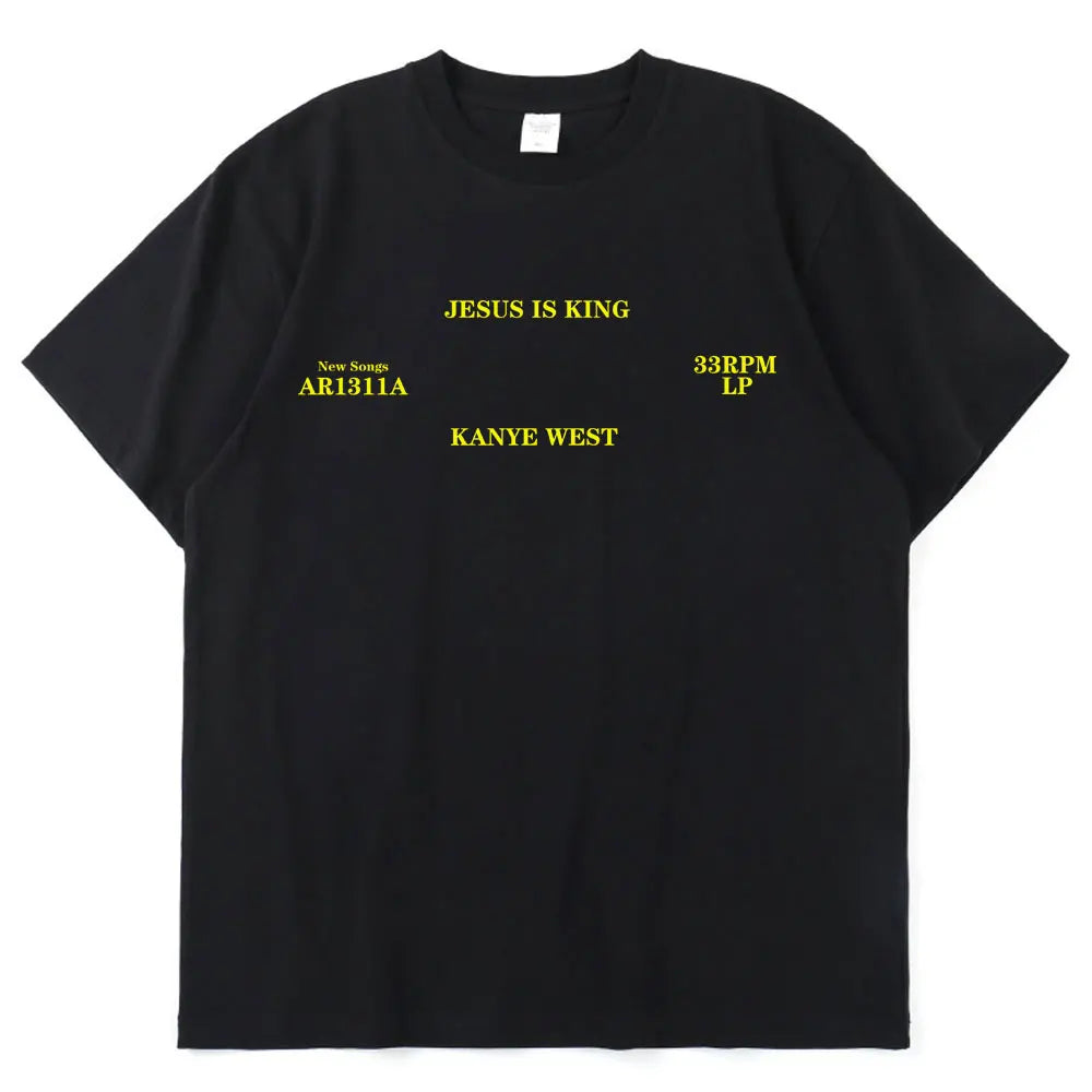 Kanye West T Shirt Jesus Is King High Quality Short Sleeve T-shirts Vintage Harajuku Cotton Men Women T-shirt Clothes Streetwear