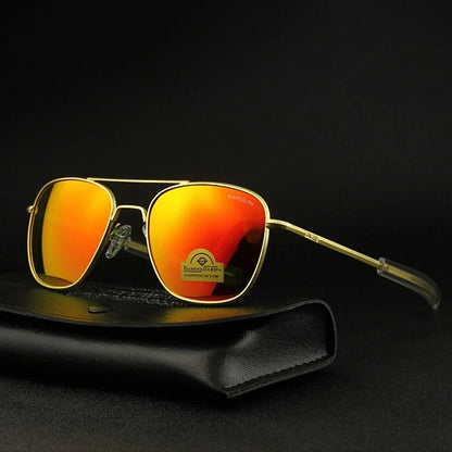 RE Pilot Sunglasses Men Top Quality Brand Designer AGX Tempered Glass Lens AO Sun Glasses Male