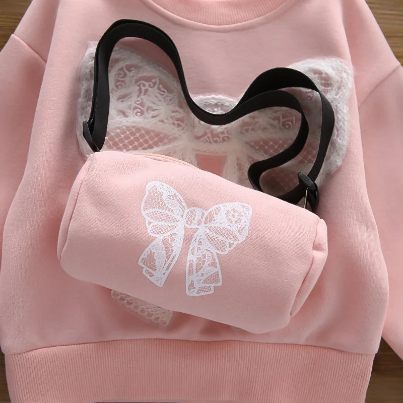 New Spring Autumn Baby Clothes Suit Children Girls Long Sleeved T-Shirt Pants 2Pcs/Sets Fashion Kids Clothing Set Infant Outfits