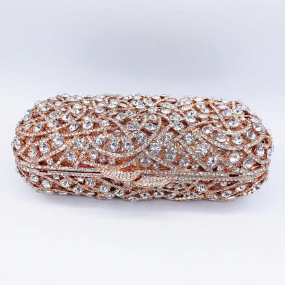 Women Hollow Out Diamond Evening Bag Wedding Party Banquet Bag Crystal Clutch Bag Rhinestone Dress Bag Luxury Designer Handbags