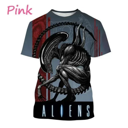 Fashion Men Clothing New Alien Creature 3D Print T-shirt Personalized Casual Oversized T Shirt Harajuku Street Unisex Tops Tees
