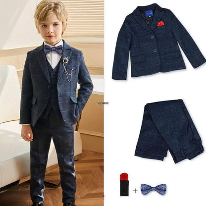 Flower Boys Wedding Suit Kids Formal Birthday Party Tuxedo Set Children Photograph Dress Child Performance Dance Show Costume
