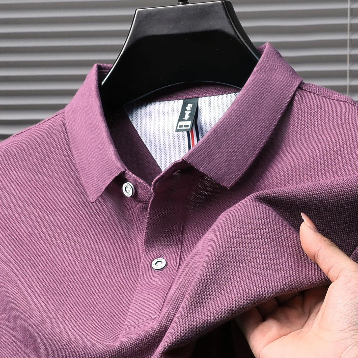 100% cotton short sleeve polo shirt comfortable lightweight high-end brand fashionable simple summer men's casual lapel T-shirt