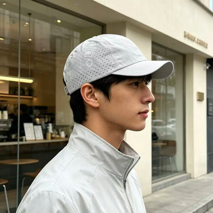 Short Brim Quick-Drying Mesh Baseball Cap - Breathable Lightweight UV Protection Sunshade, for Men Women Couples, Outdoor Hiking
