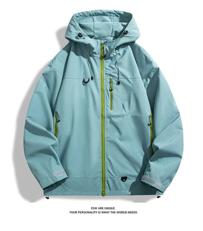 Unisex Waterproof Windbreaker Outdoor Sport Windproof Single-Layer Jacket Men Women Hiking Climbing Trekking Rain Coat