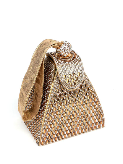 Fashion Lady Evening Bags Acrylic Day Clutch Triangle Design Diamonds Party Shoulder Handbags Banquet Purse