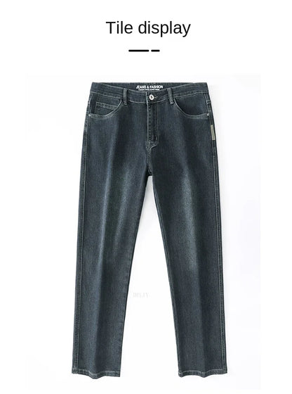 2026 New Y2K  Autumn and Winter Baggy  Jeans Men's  Loose Straight Wide-leg Business Trousers Mens Clothing