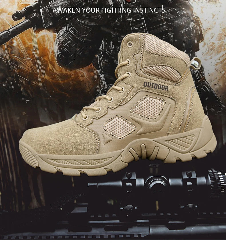 2024 Casual Sneaker Men's Desert Boots Ankle Boots Windproof Sports Shoes Outdoor Hiking Mountaineering Work Safty Shoes