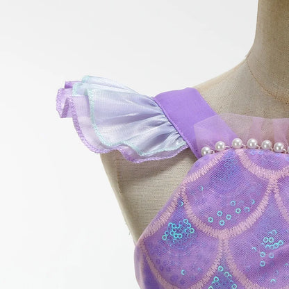 2026 Summer Dresses Baby Girl Carnival Mermaid Princess Dress Kids' Sets and Outfits Kids Clothes Girls Birthday Party Costume