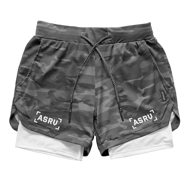 Men's Summer Quick Dry Running 2 in 1 Shorts Sports Jogger Short Pants Male Gym Fitness Workout Sweatpants Plus Size M-5XL