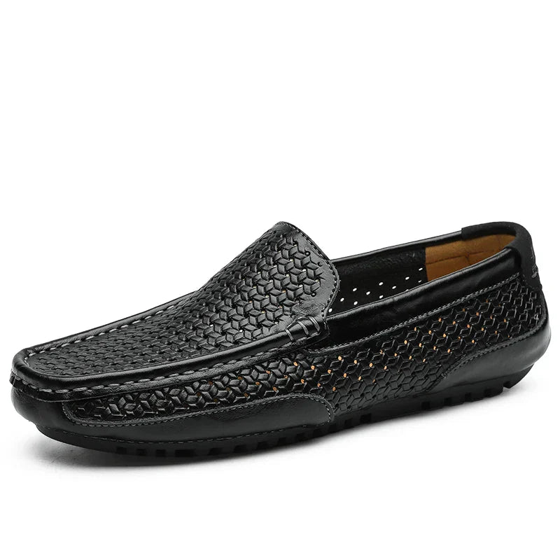 Summer Luxury Brand Men Casual Shoes Soft Genuine Leather Mens Loafers Moccasins Italian Designer Breathable Slip on Boat Shoes