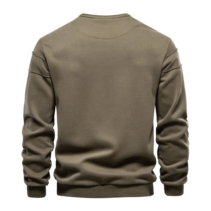 High Quality Smooth Patchwork Printed Sweatshirts for Men Fashion Youth O-neck Sportwear Tops Mens Sweatshirt