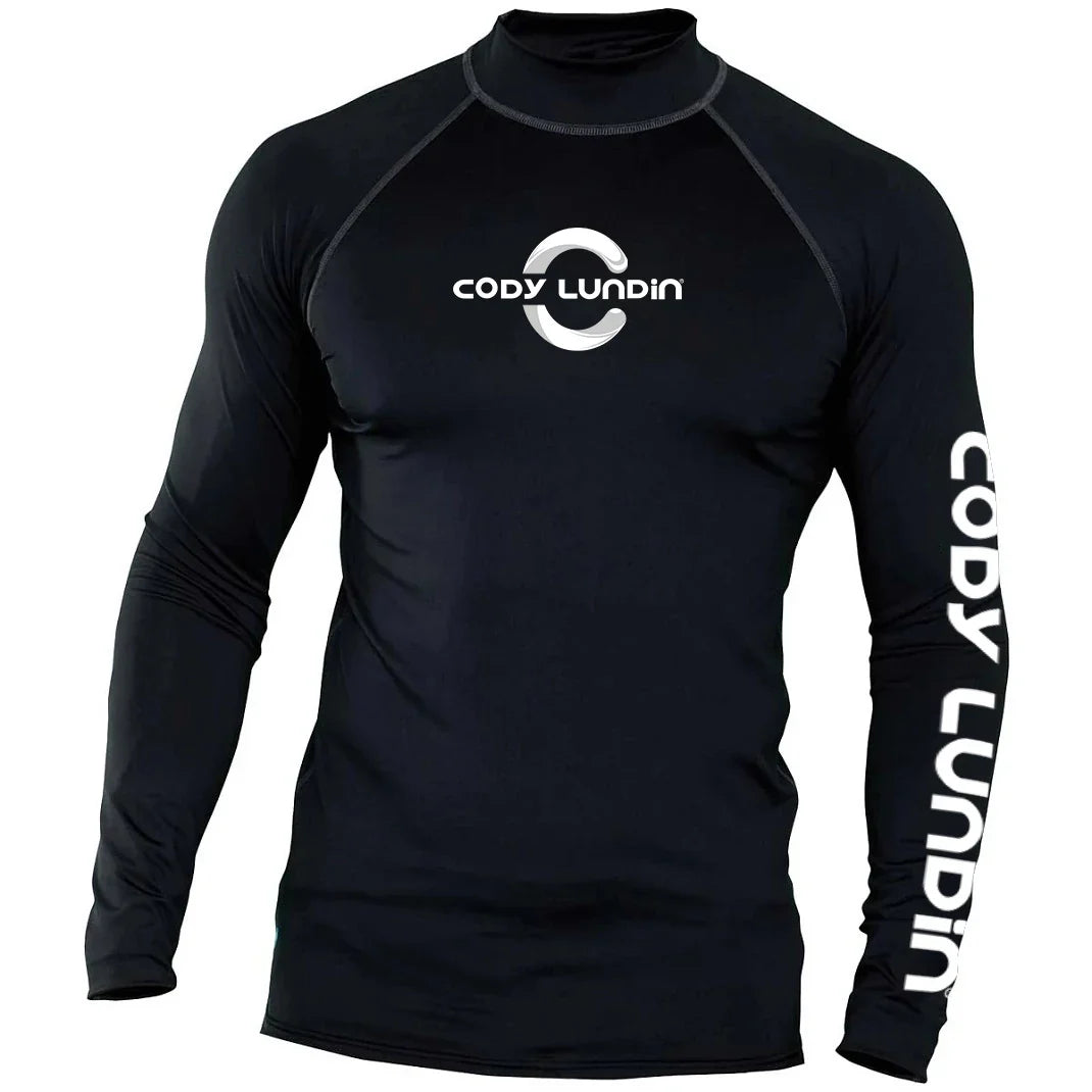 Men's Sports T -shirt Quickly Drying Bodybuilding Fitness Tight Rashguard UV Protection Swimsuit Swimming Shirt Surfing Rash