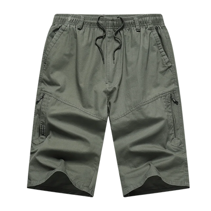 Mens Summer Cargo Shorts Light Weight Casual Sports Short Pants Cotton Hiking Running Jogger Shorts Elastic Waist