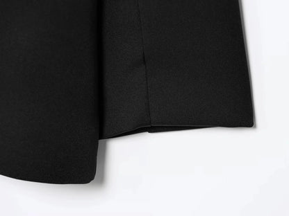 Fall Elegant Lady Commute Blazer Lapel Double-breasted Blazer Coat 2025 Spring Autumn Fashion Minimalist Office Women Blazer