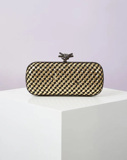 Hand Woven Clutch Purse Luxury For Women 2025 New High Grade Party Wedding Prom Mixed Colors Evening Bag Elegant Trend Chain Bag
