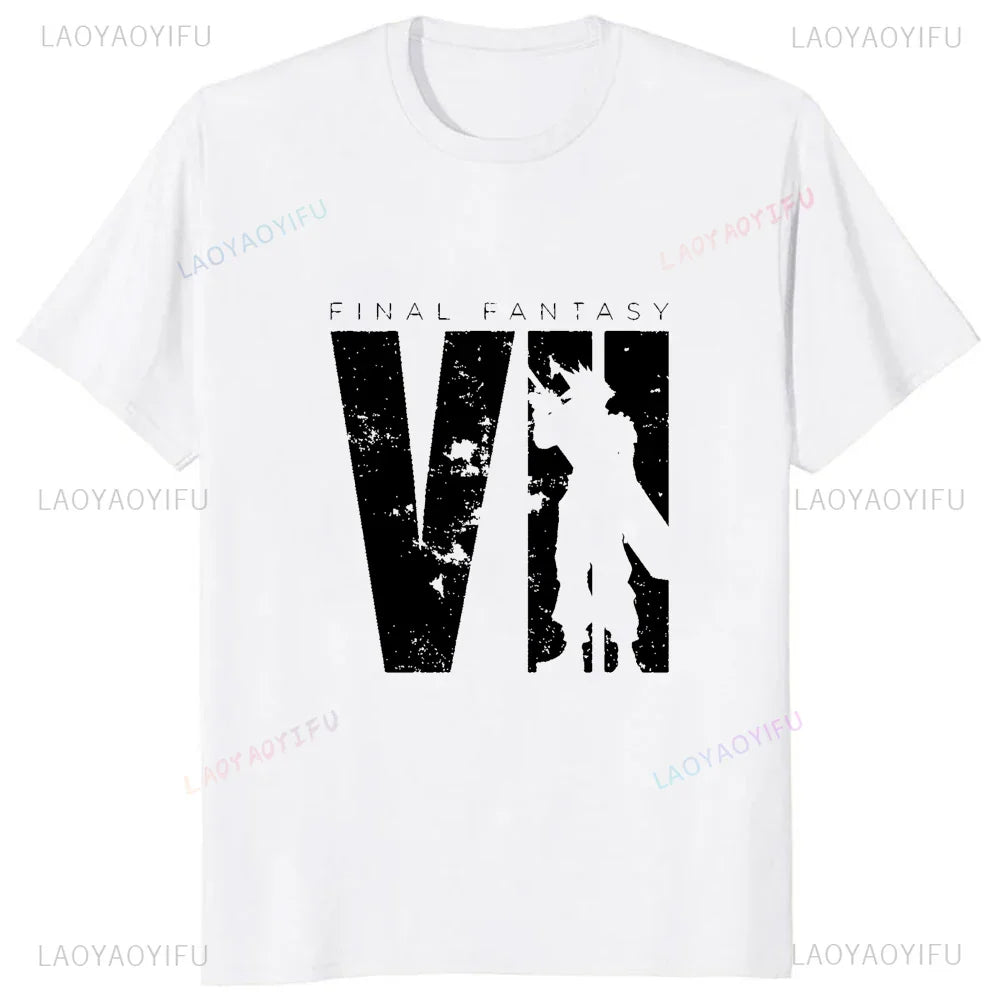 Japan Game Final Fantasy Creative Printed Cloud Strife Tshirt VII Remake Harajuku Anime Man T-shirt Causal Hipster Comfort Tees