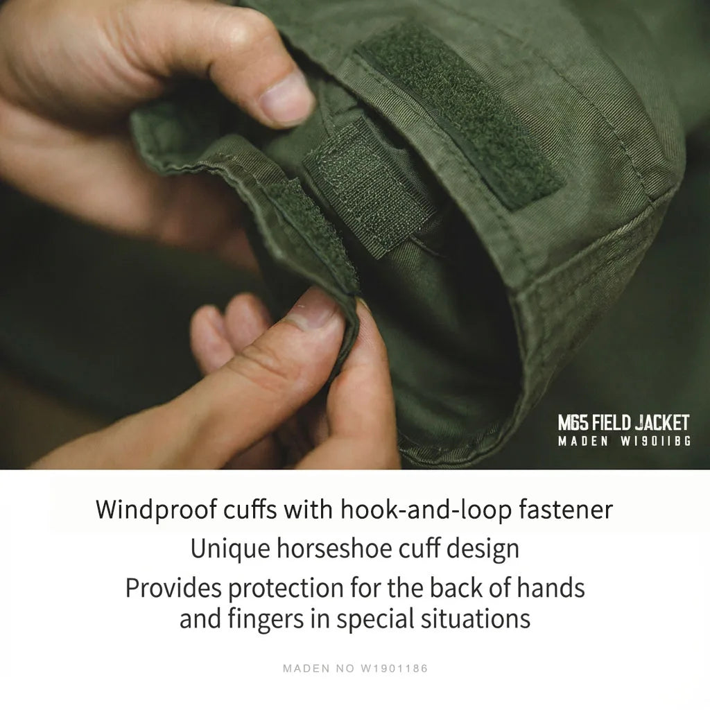 Retro M65 Jackets for Men Green Outdoor Windbreaker Vintage Casual Solid Coat Mens Clothes Multi-Pocket Jacket