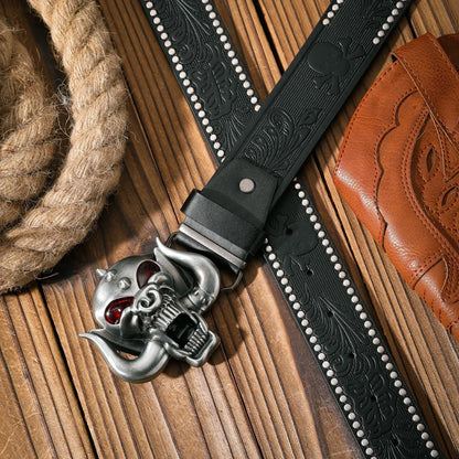 A Casual and Retro Belt, a Waist Accessory for Western-Style Clothing, Metal Buckle, PU Belt, Suitable for Both Men and Women