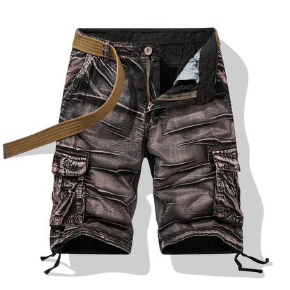 Men Multi Pocket Casual Breathable Sports New Shorts Men Summer Cargo Shorts Men Loose Plus Size Pure Cotton Five Point Pants