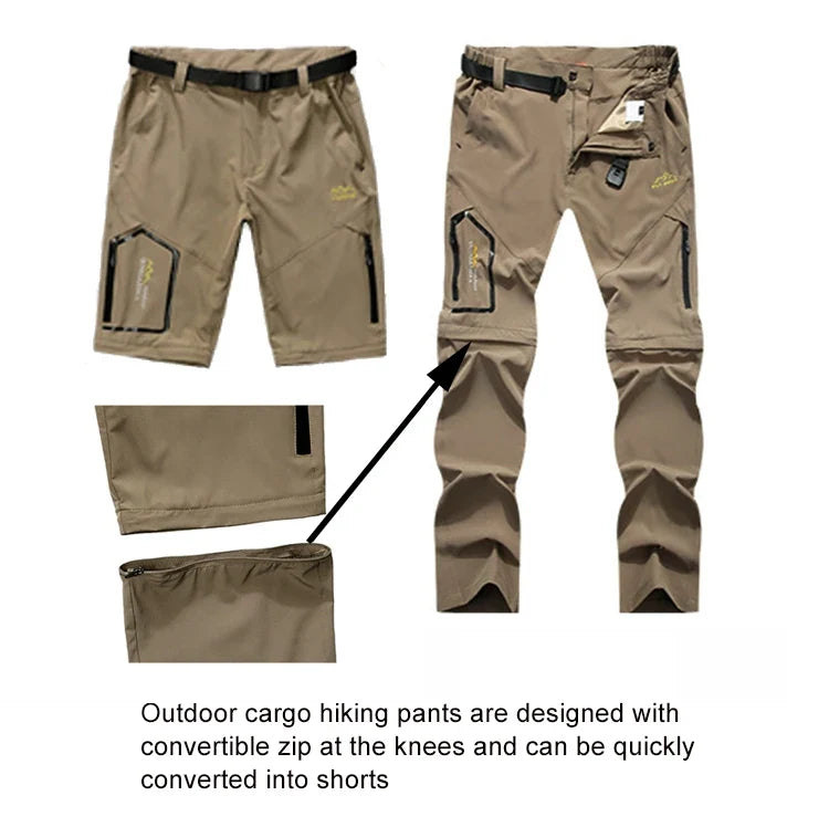 Trekking Pants Hiking Camping Men Summer UV-Proof Outdoor Sports Detachable Shorts Quick Dry Sportswear Wlaking Fishing Trousers