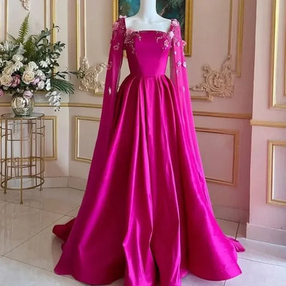 A Line Evening Dress Shawls Party Dresses Lace Applique Celebrity Dresses for Women Long Prom Dresses vestidos de fiesta