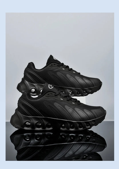 New Men's Sneakers PU Air Cushion Anti-Slip Shock Absorber Running Shoes Outdoor Lightweight and Breathable Mesh Running Shoes