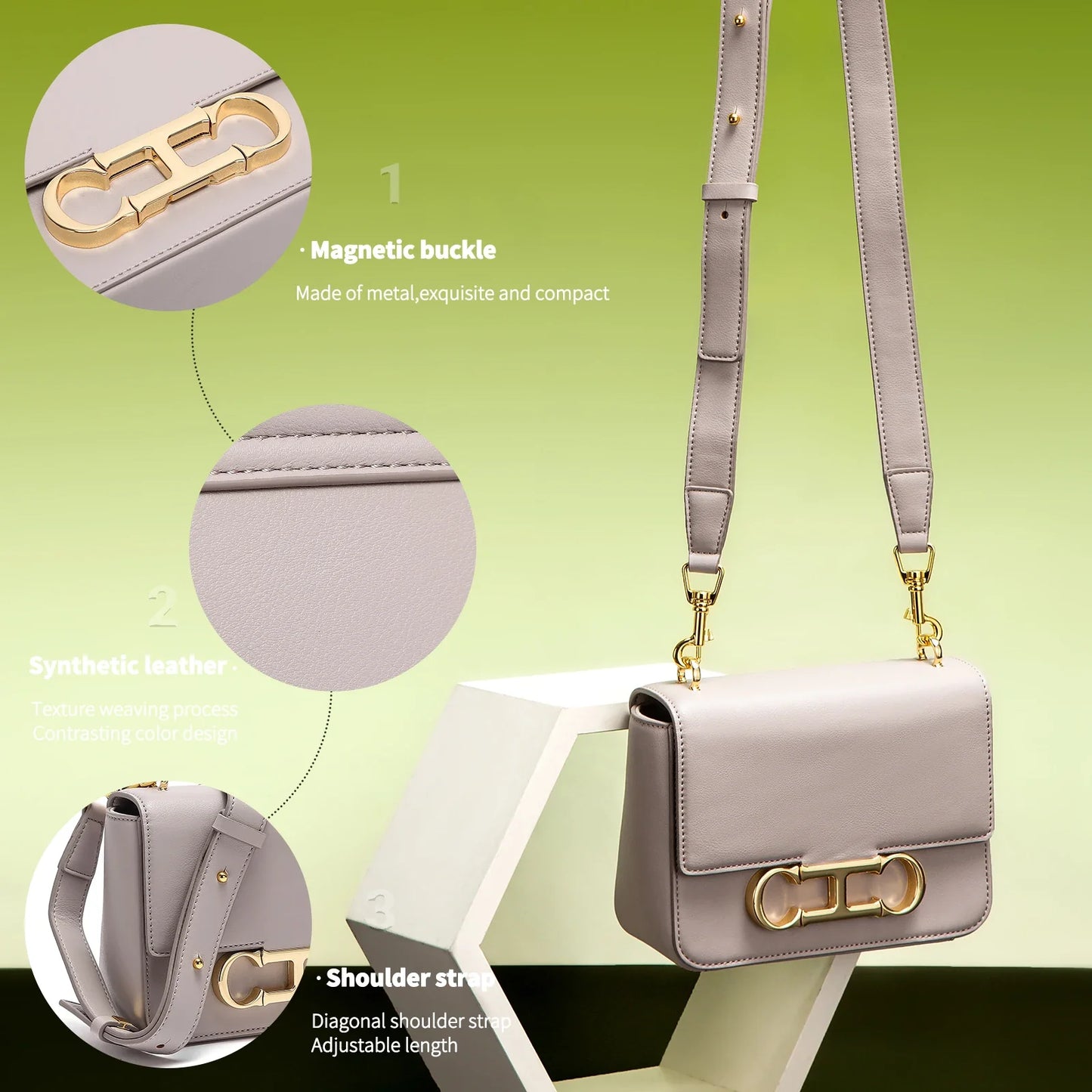 Magnetic Flip Cover 2025 New Synthetic Leather Red Business Women's Bag Women's Crossbody Bag