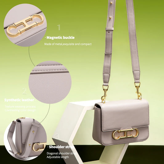 Magnetic Flip Cover 2025 New Synthetic Leather Red Business Women's Bag Women's Crossbody Bag