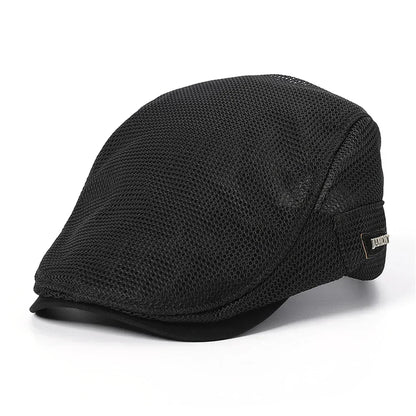 Summer Mens Hats Breathable Mesh Newsboy Caps Outdoor Baker Boy Boinas Cabbie Hat Fashion Driving Flat Cap For Women