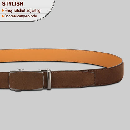 Men's Leather Belts Fashion Automatic Buckle PU Male Belts Luxury Business Designer Black Brown 115 125 135cm