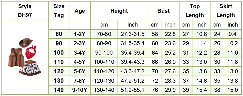 4/5 Pcs Set Girls Cowboy Role Play Skirt Clothes Vest Set Skirt Sets Kids Spring Autumn Halloween Cosplay Performance Costumes