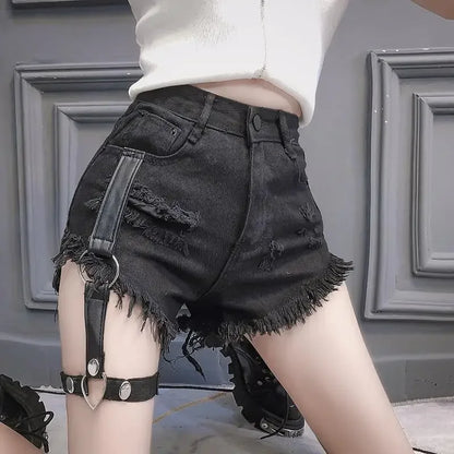 Sexy With Waist Pocket Denim Shorts for Women New In Wholesale Japanese 2000s Style Elasticty Normal Kpop Short Jean Pants Woman