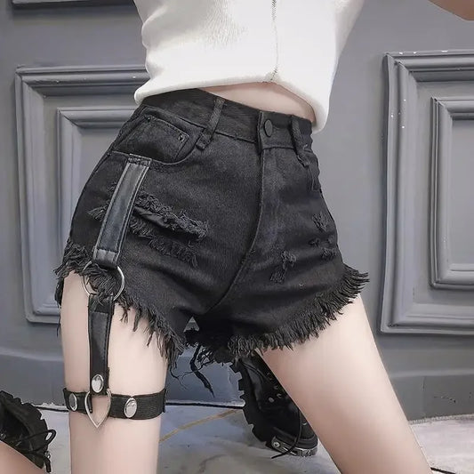 Sexy With Waist Pocket Denim Shorts for Women New In Wholesale Japanese 2000s Style Elasticty Normal Kpop Short Jean Pants Woman