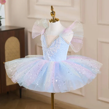 Summer Girl Dress Tutu Stage Ballet Leotards Party Girls Dresses Ballerine Dance Costumes Kids Clothes Princess Outfit Vestidos