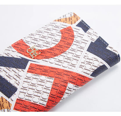 Women's Wallet CHCH Fashion Letter Cartoon Pattern Classic Retro Long Storage Wallet PVC Material Bag