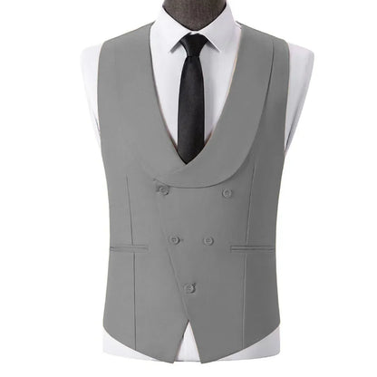 Men Vest Light Champagne With Lapel Solid Waistcoat For Wedding Banquet Prom Business Work Office Casual Daily Men Suit Vest
