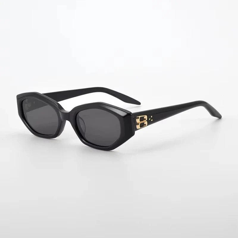 Fashion Cat Eye Retro Men Sunglasses High Quality Acetate UV400 Protection Top Brand Women Sunglasses Support Custom Lenses