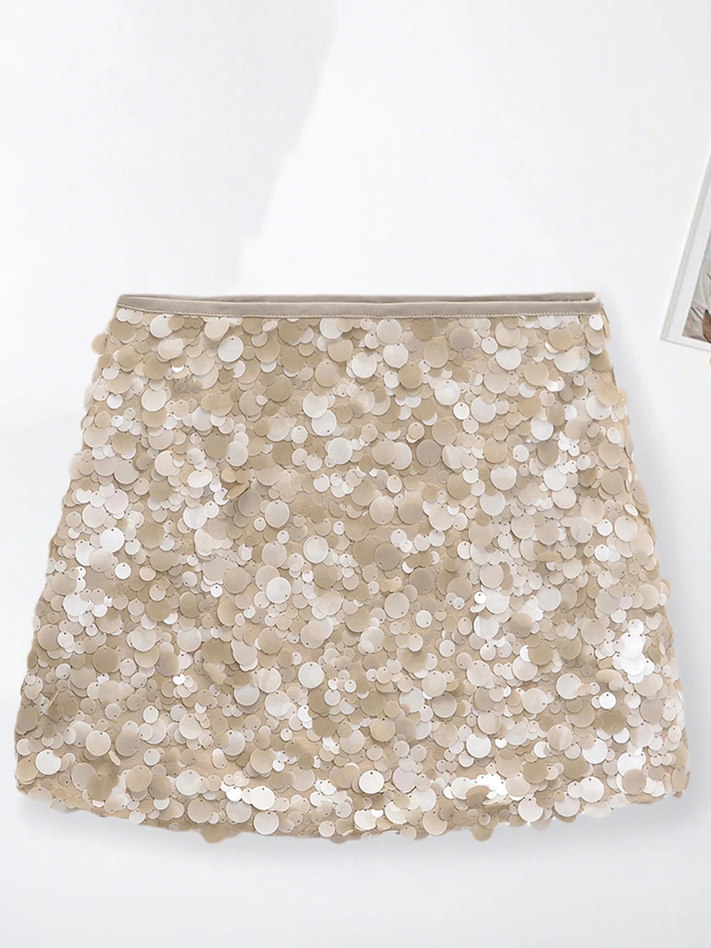 2025 New Collection Women Y2K Mini Skirt Bling Soild Sequin Skirt Slim Fit Summer Bodycon Skirt Clubwear for Bar Party