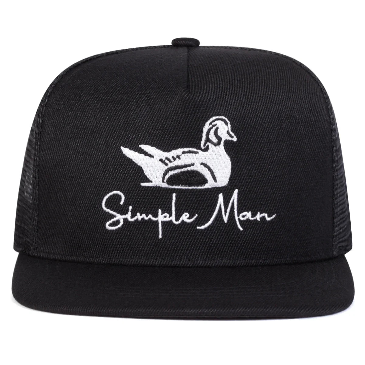 Unisex Simple Man Duck Embroidery Hip-hop Net Hats Spring Summer Outdoor Adjustable Casual Baseball Caps Sunscreen Hat