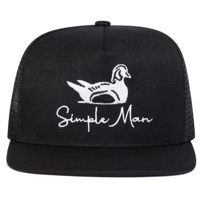 Unisex Simple Man Duck Embroidery Hip-hop Net Hats Spring Summer Outdoor Adjustable Casual Baseball Caps Sunscreen Hat